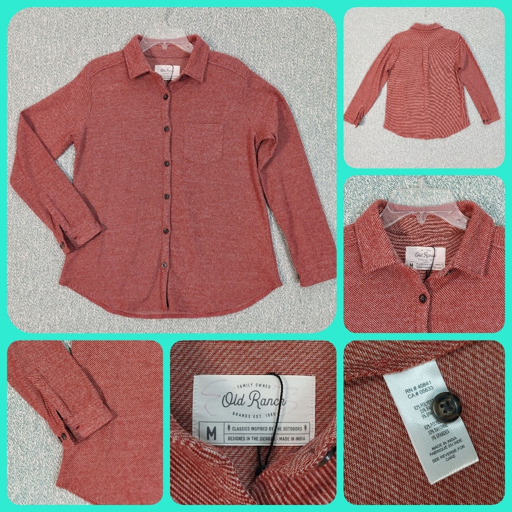 Old Ranch Button Up Shacket, Sz M